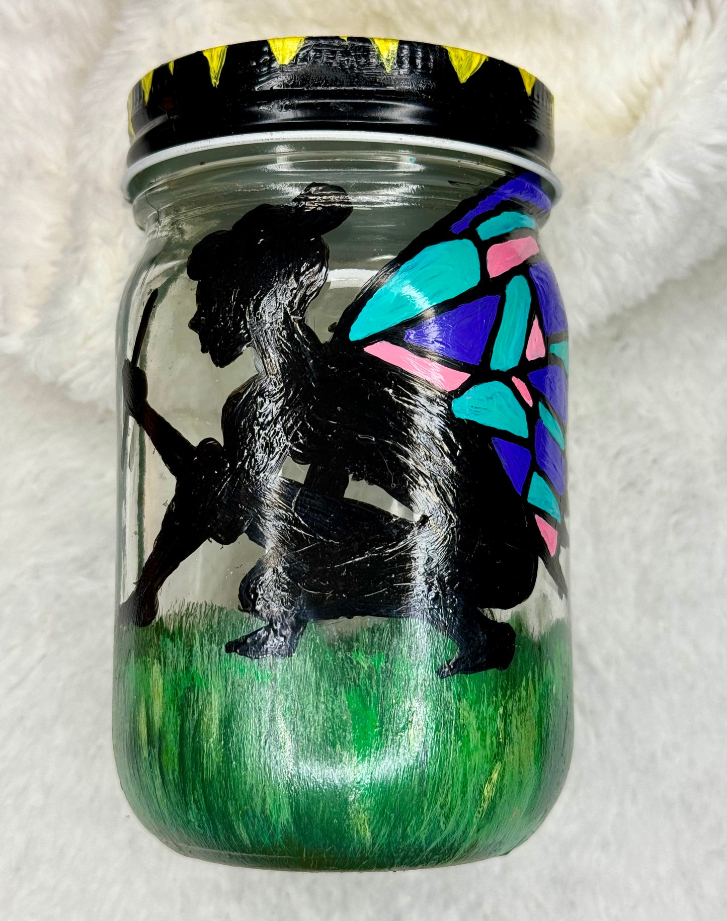 Hand Painted Jar